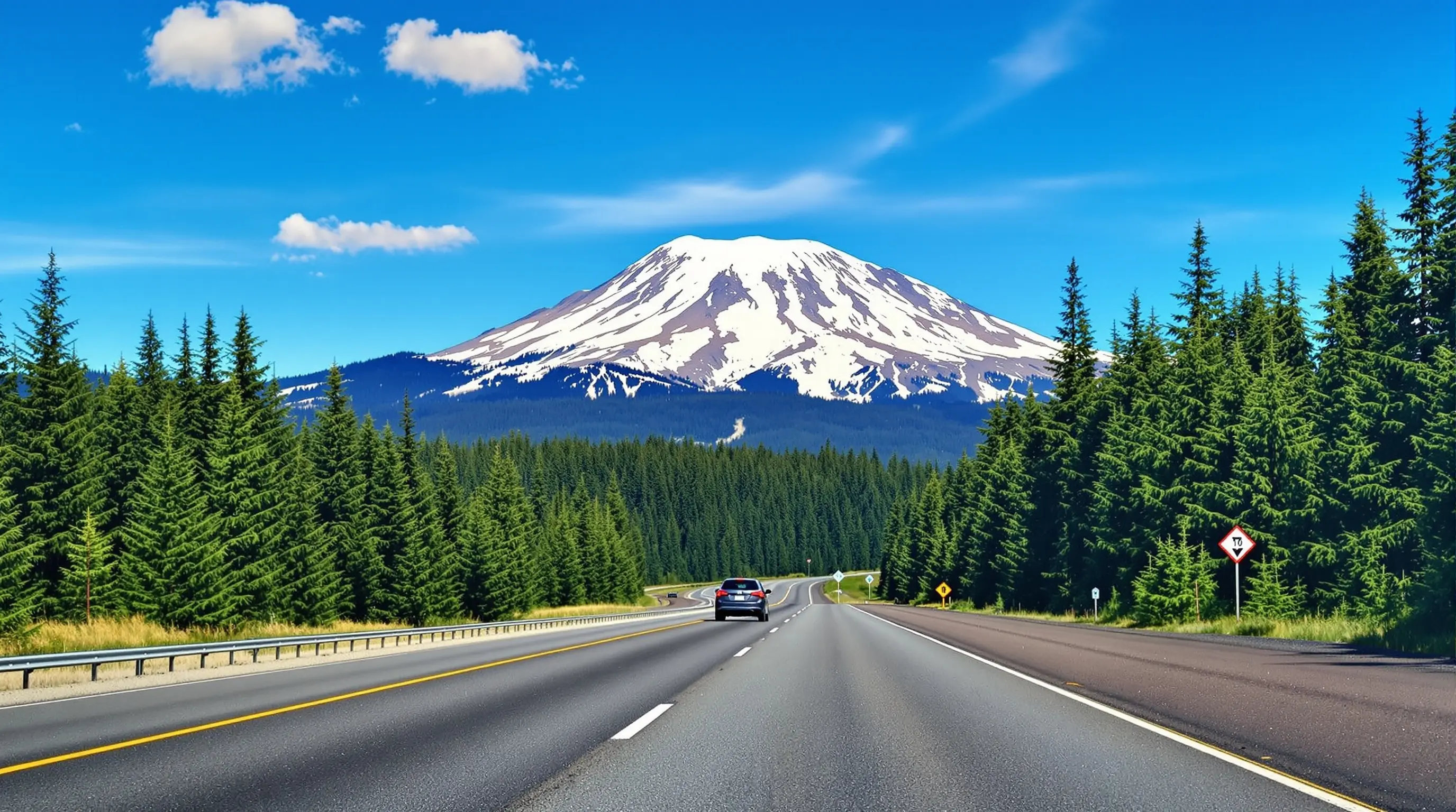 Seattle to Portland carpool route